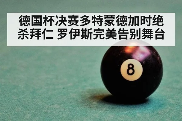德国杯决赛多特蒙德加时绝杀拜仁 罗伊斯完美告别舞台